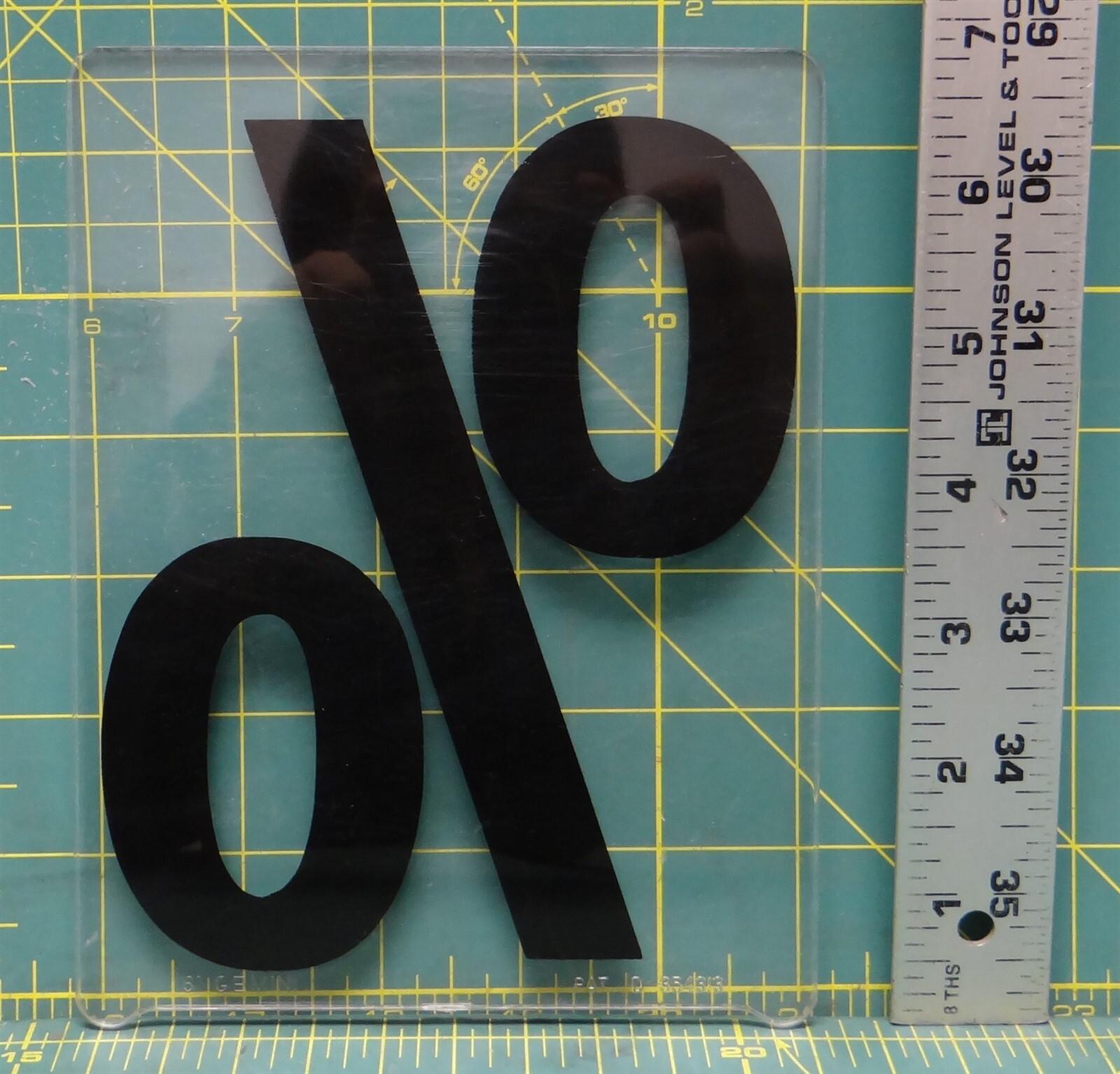 Percentage 0/0 7″ x 5″ Acrylic Wagner Zip-Change Marquee Sign Changeable Letter