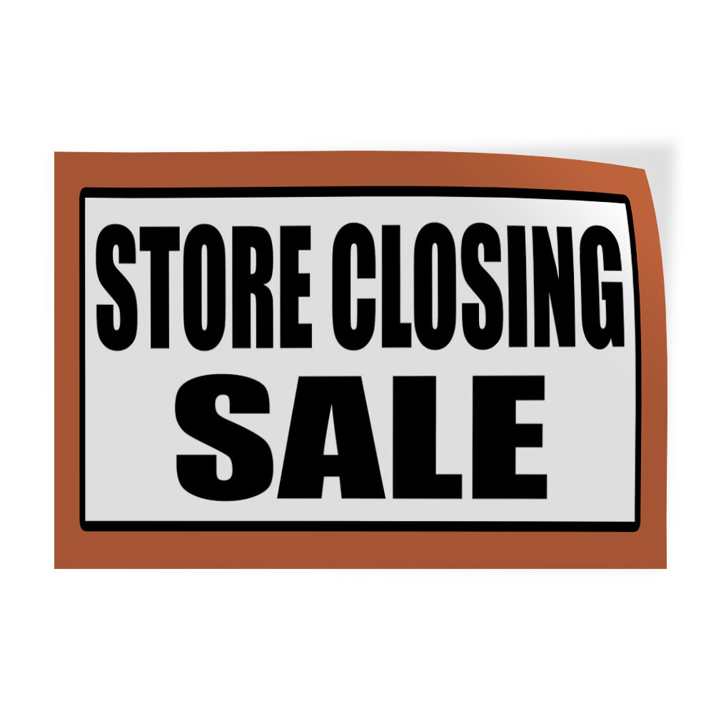 Decal Stickers Store Closing Sale Promotion Business Vinyl Store Sign Label