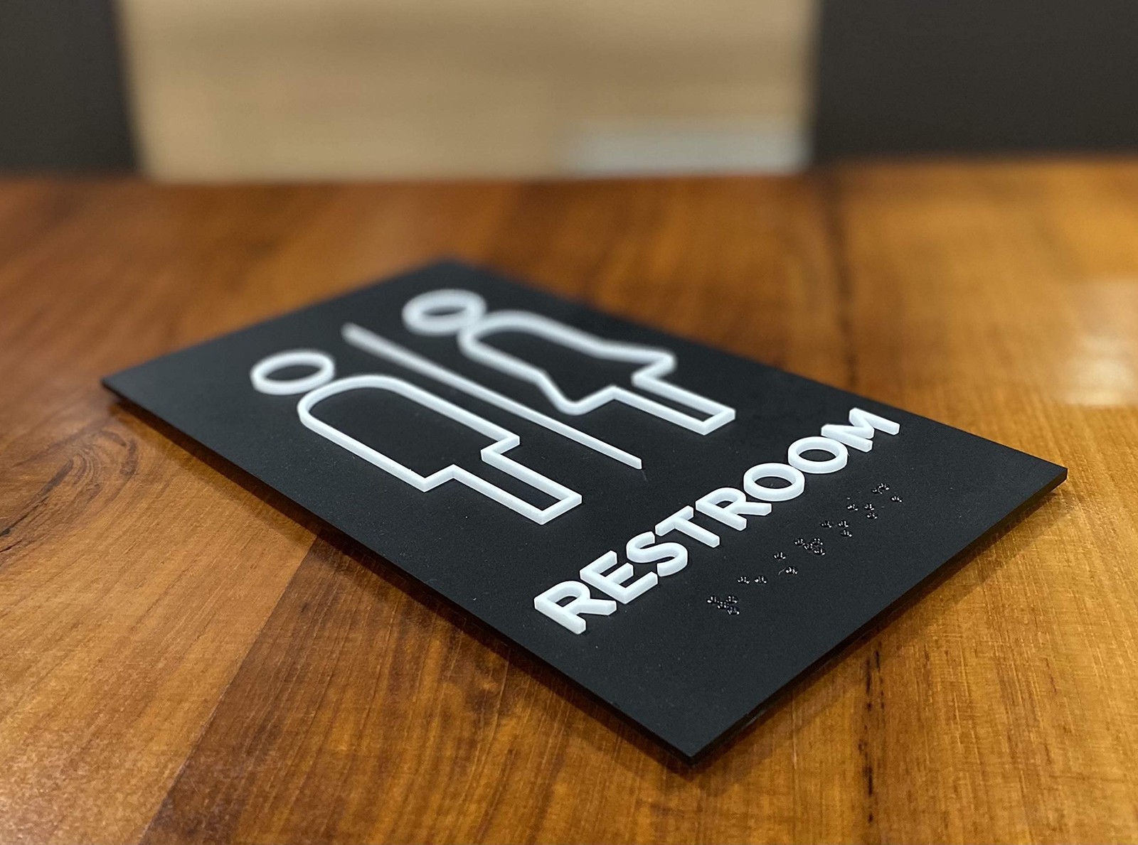 Kubik Letters Premium All Gender Restroom Signs – Unisex Bathroom Sign Door