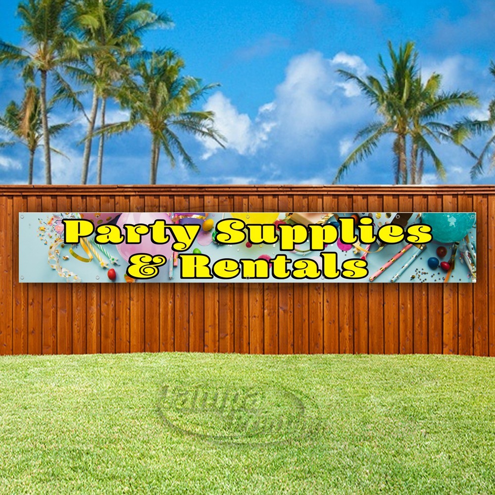 PARTY SUPPLIES & RENTALS Advertising Balloons Vinyl Banner Flag Sign USA XL02239
