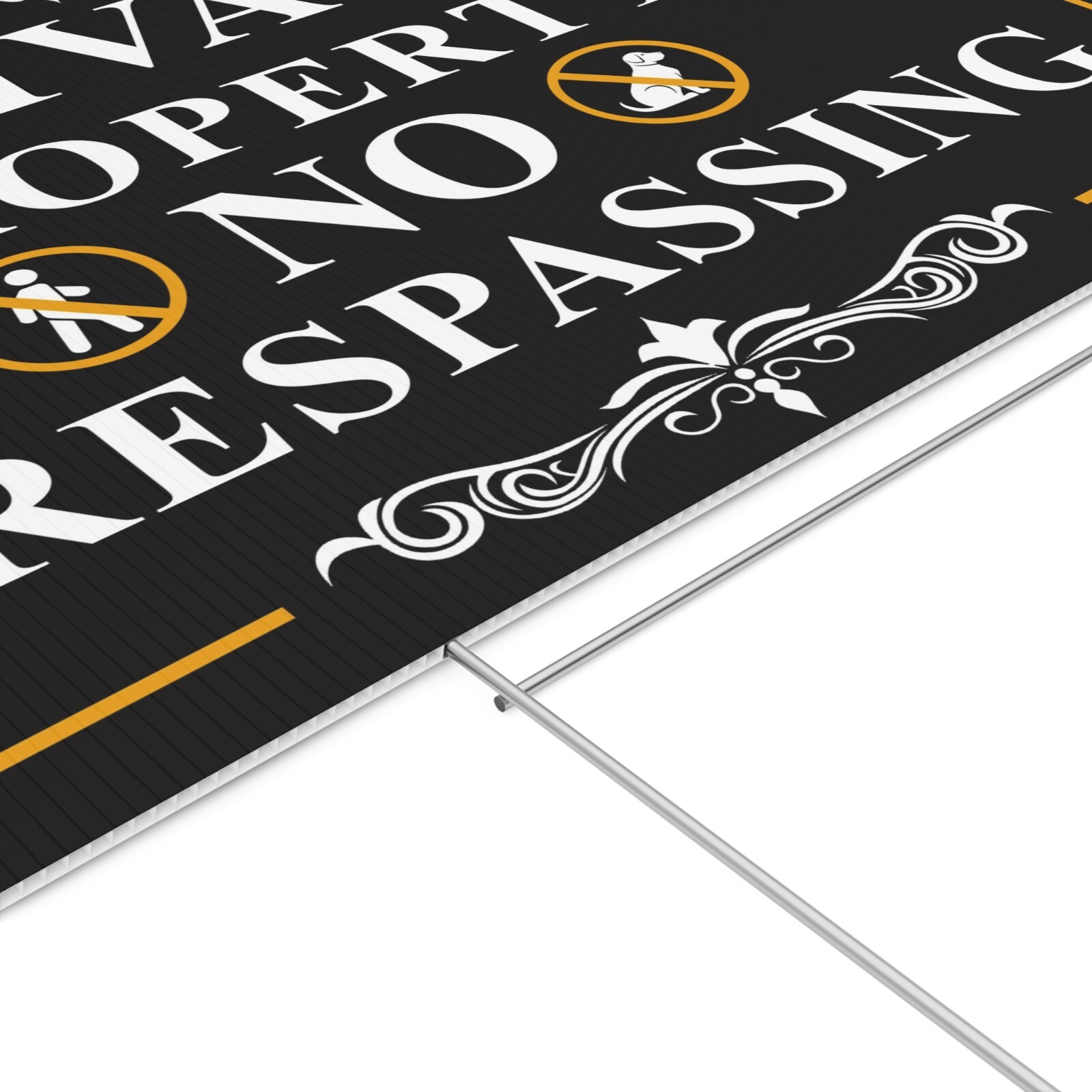 Private Property No Trespassing Signs with H-Stakes, Protect Your Home, Safety