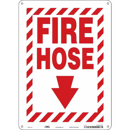 Condor 469Z65 Safety Sign, 14 In Height, 10 In Width, Glow Vinyl, Vertical