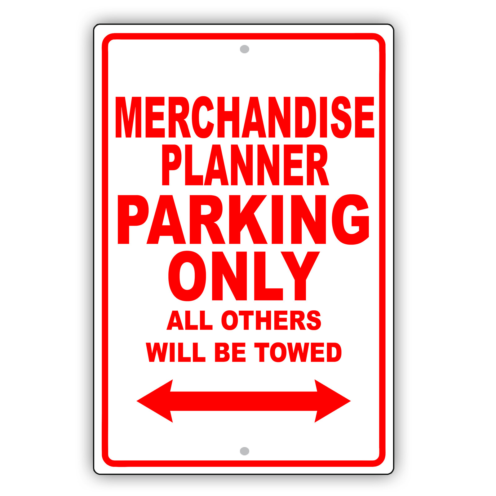 Merchandise Planner Parking Only Gift Decor Novelty Garage Aluminum Metal Sign