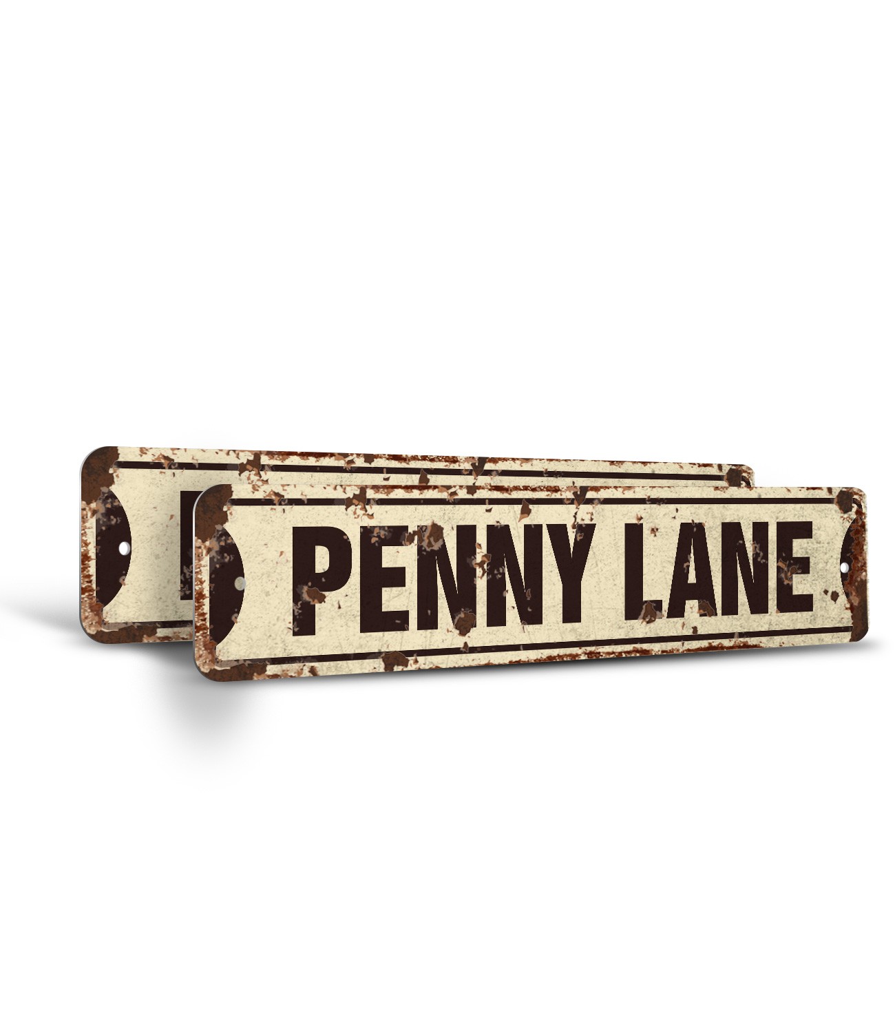 PENNY LANE Vintage Style Street Sign Plastic Metal news UK music Beatles