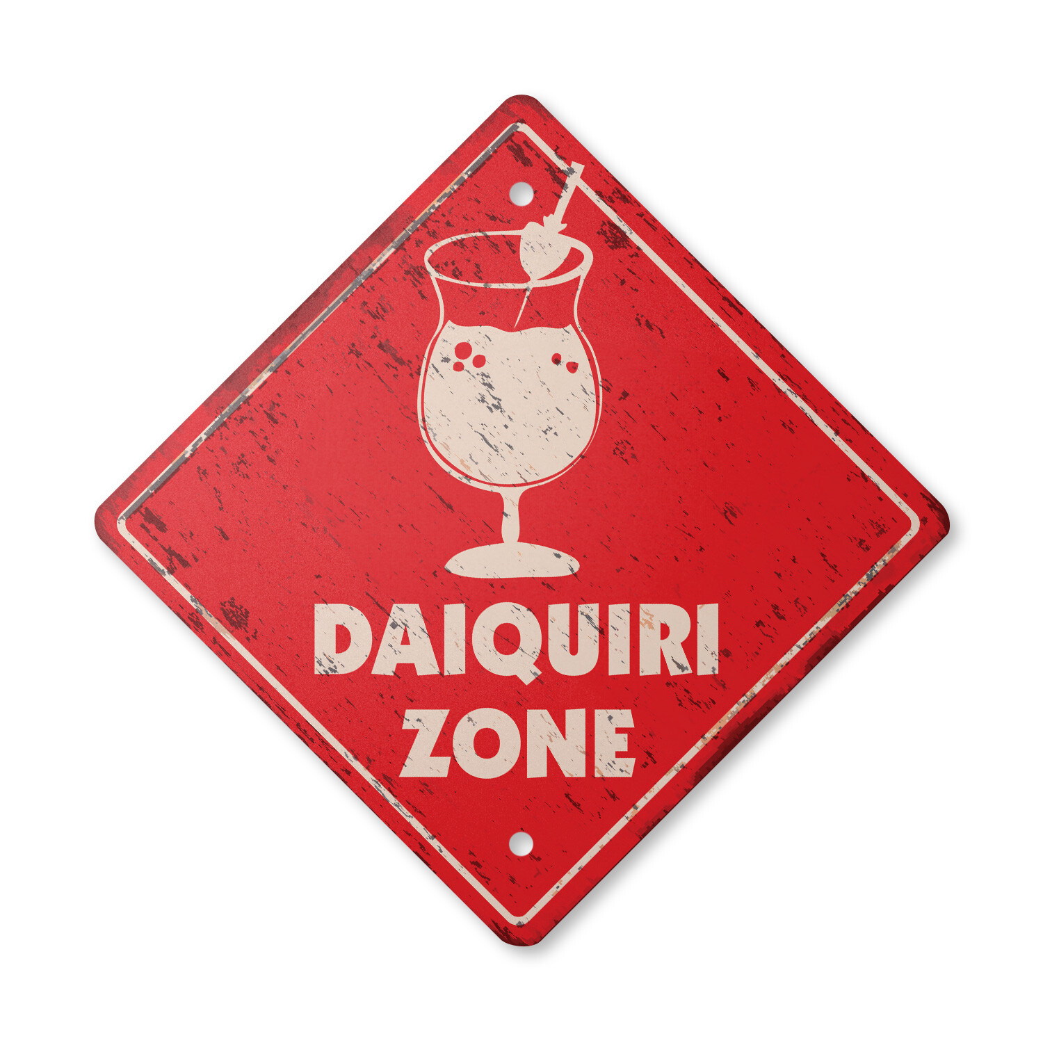 Daiquiri Vintage Crossing Sign Xing Plastic Rustic drink frozen cocktail margari