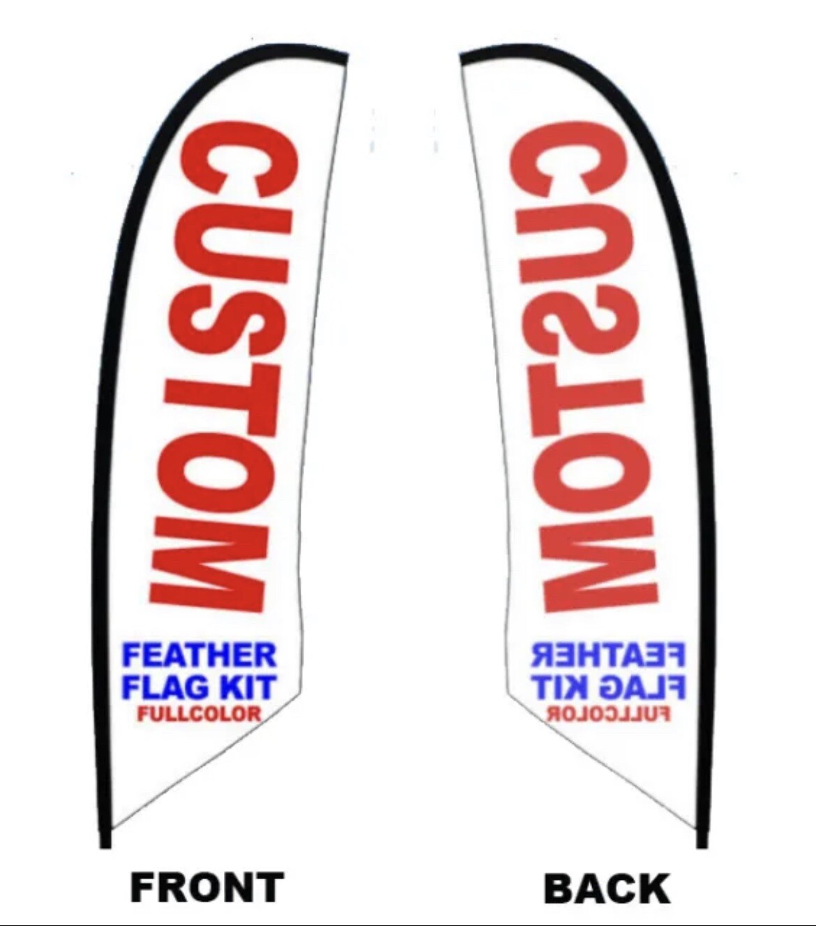 Custom Windless Swooper Flag KIT Feather Banner Sign 6.5 ft Tall Set