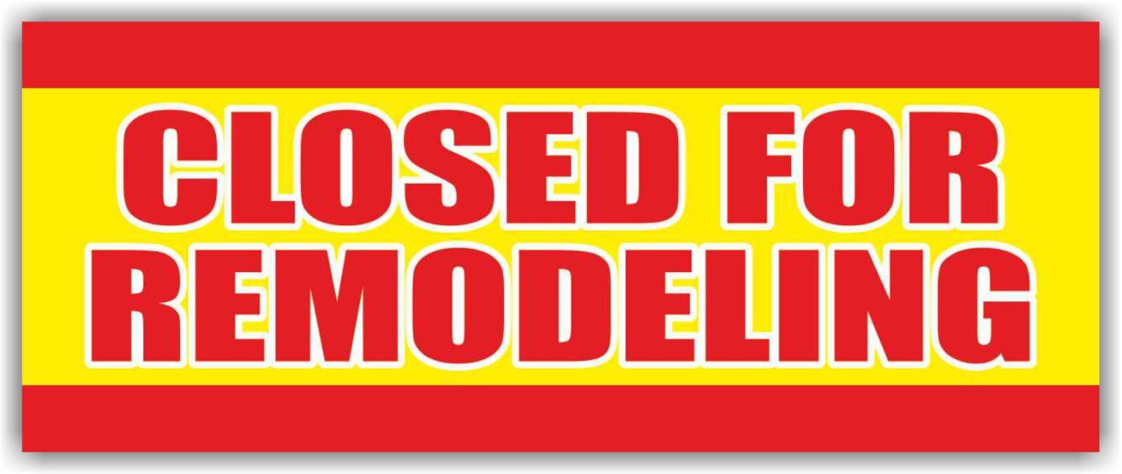 CLOSED FOR REMODELING Advertising Banner Vinyl Mesh Sign Construction repair