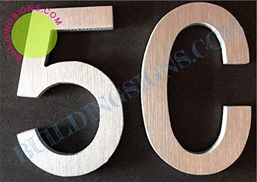 Apartment Number 5C Sign (Brush Silver,, Rust Free, 2.75 inch)….–REF24-1027