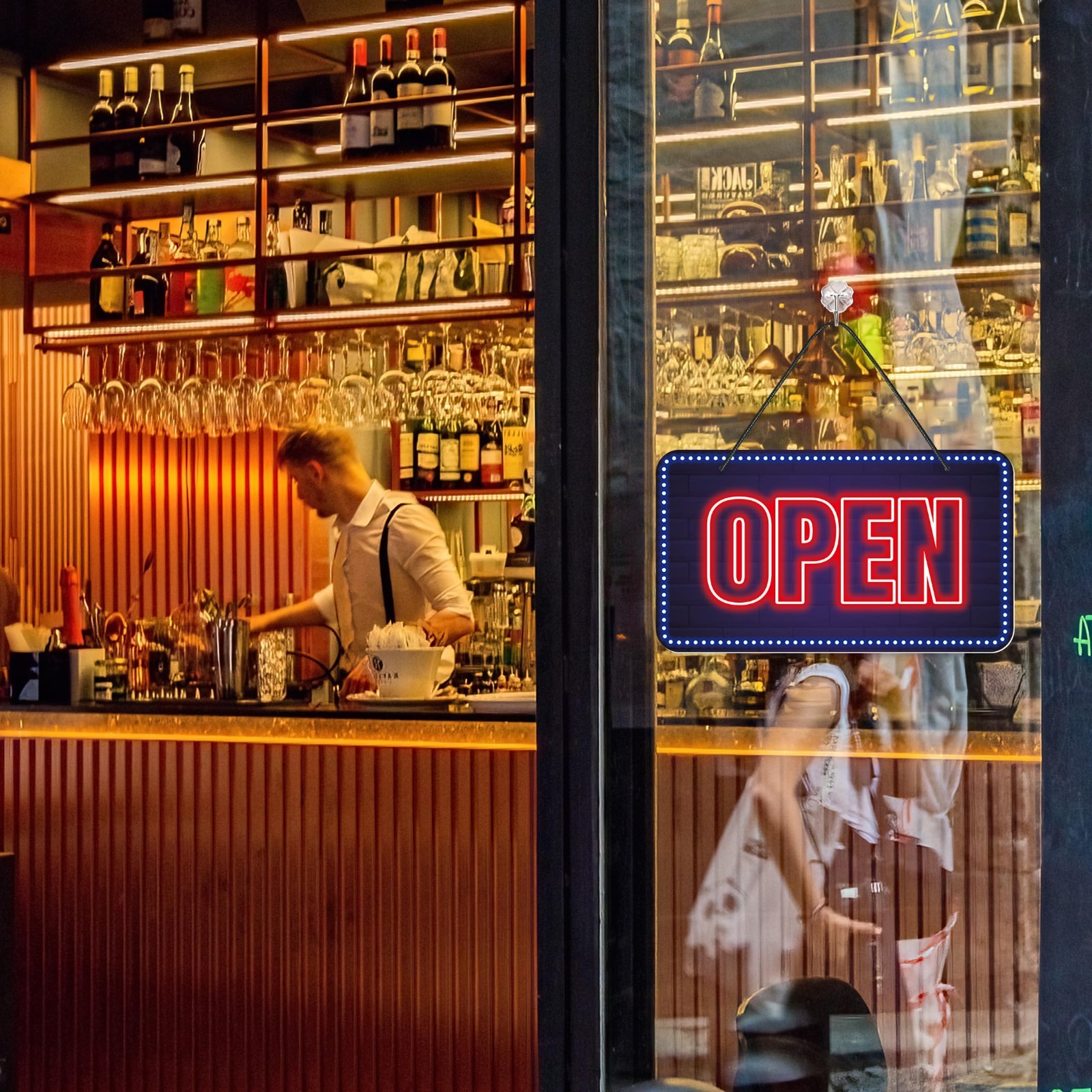 Waterproof Double-Sided Open Closed Sign 12×6.7 for Business, Store, Restaurant