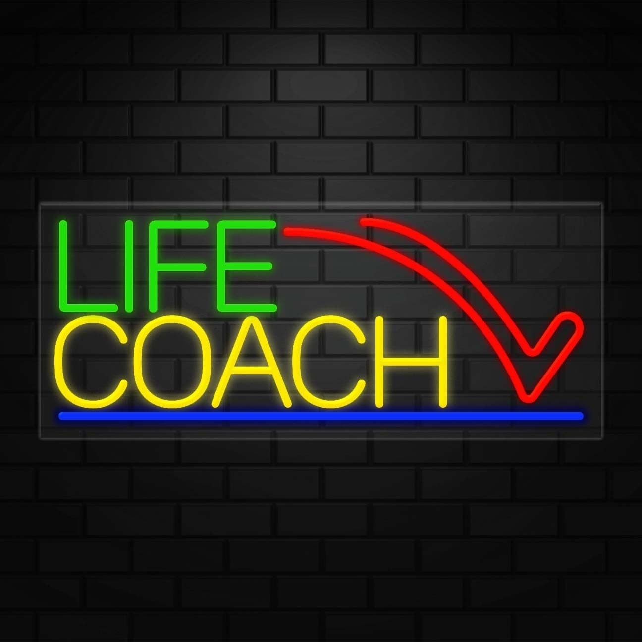 Life Coach Neon Sign for Retail Displays | LED Flex Neon | 32″W x 13″H x 1″D