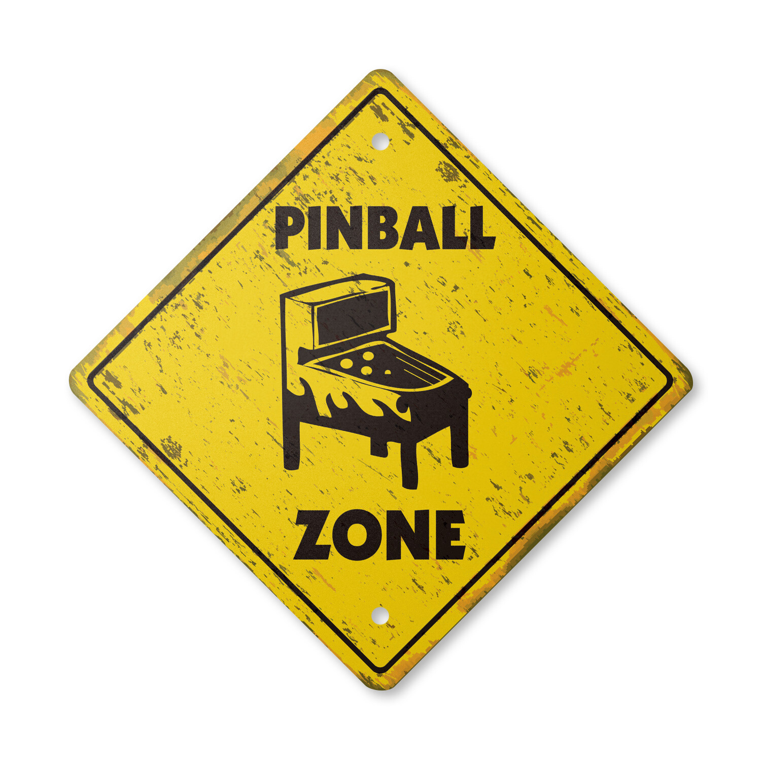 Pinball Vintage Crossing Plastic Sign Xing part game room arcade machine games r