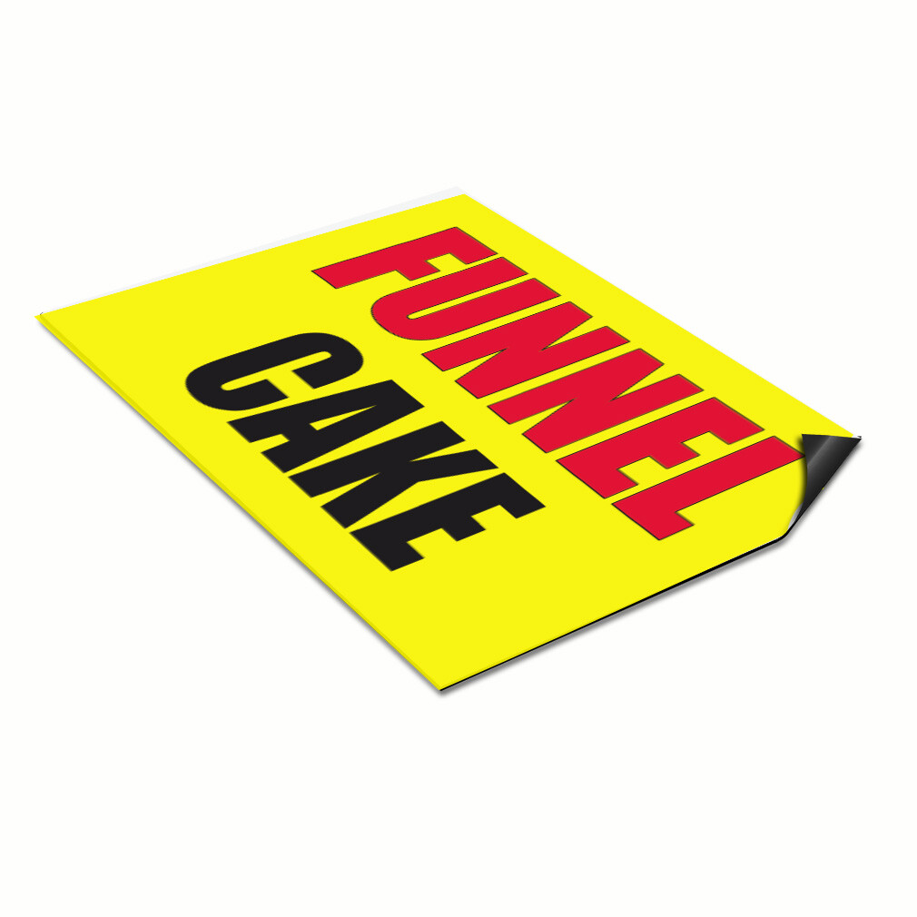 Car Magnet Set of 2 Funnel Cake Food Fair Promotion Business Industrial Sign