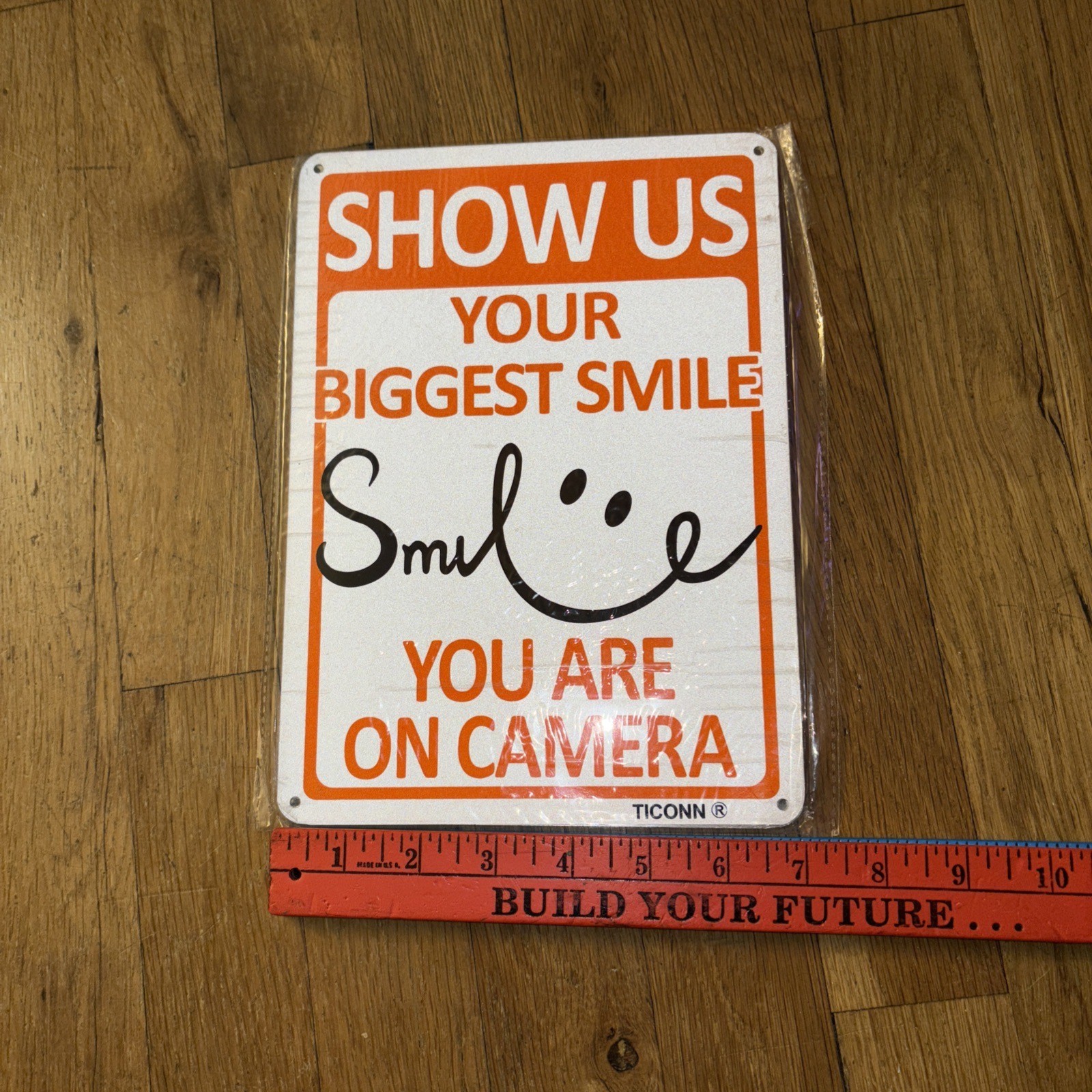 4-Pack Smile Youre On Camera Signs 10X7 Rust Free Aluminum Video Surveillance