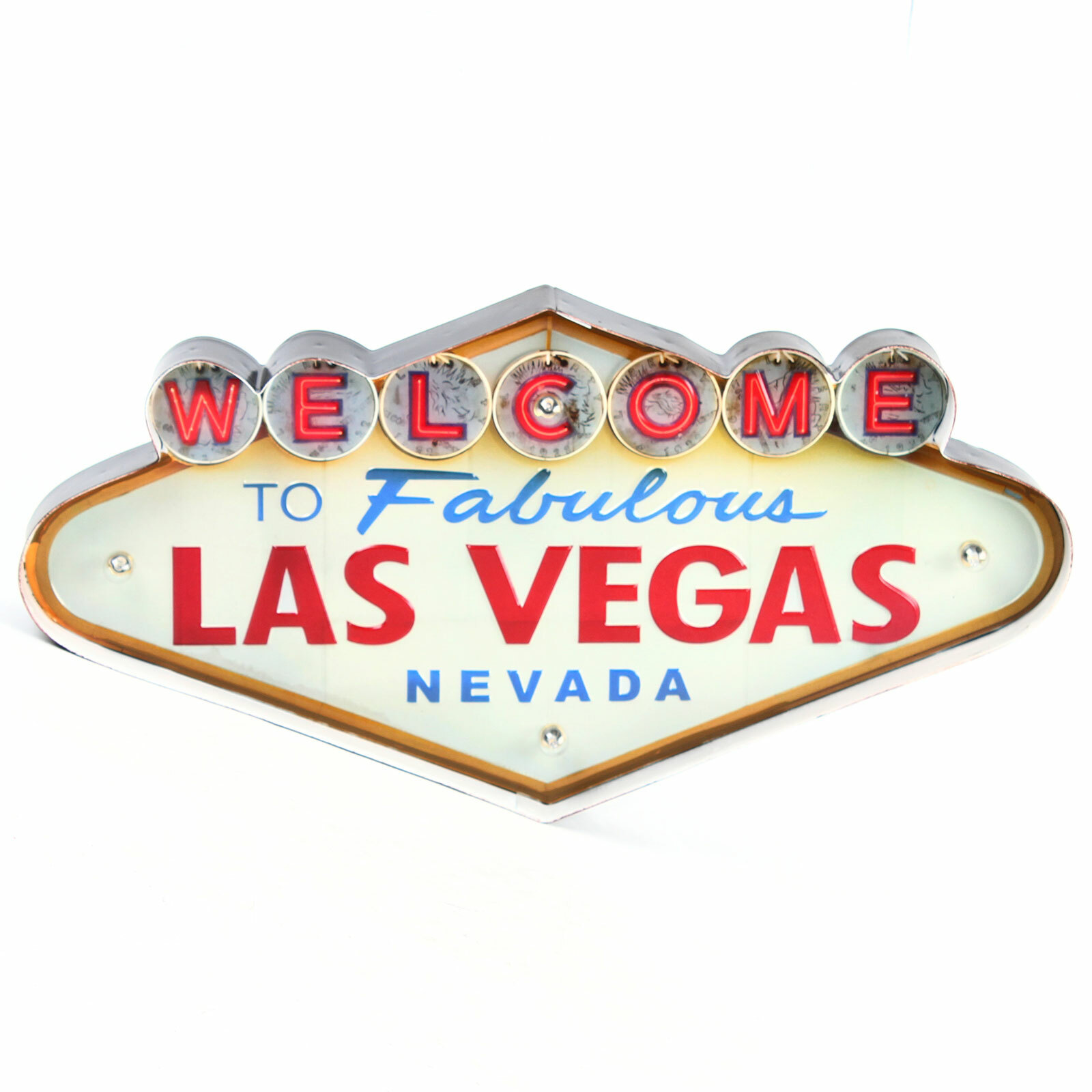 Retro Las Vegas Logo Neon Light Sign Wall Hanging Lamp Whiskey Bar Neon Light