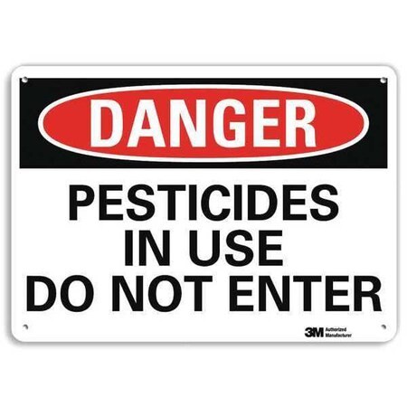 LYLE U3-1915-RA_14X10 Danger Sign, 10 in H, 14 in W, Vertical Rectangle,