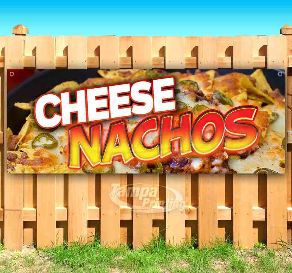 CHEESE NACHOS Advertising Vinyl Banner Flag Sign Many Sizes CARNIVAL FAIR FOOD