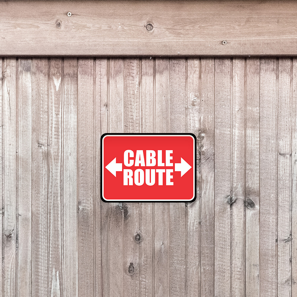 Classic Framed Plus Cable Route Door or Wall Sign | Business Protection