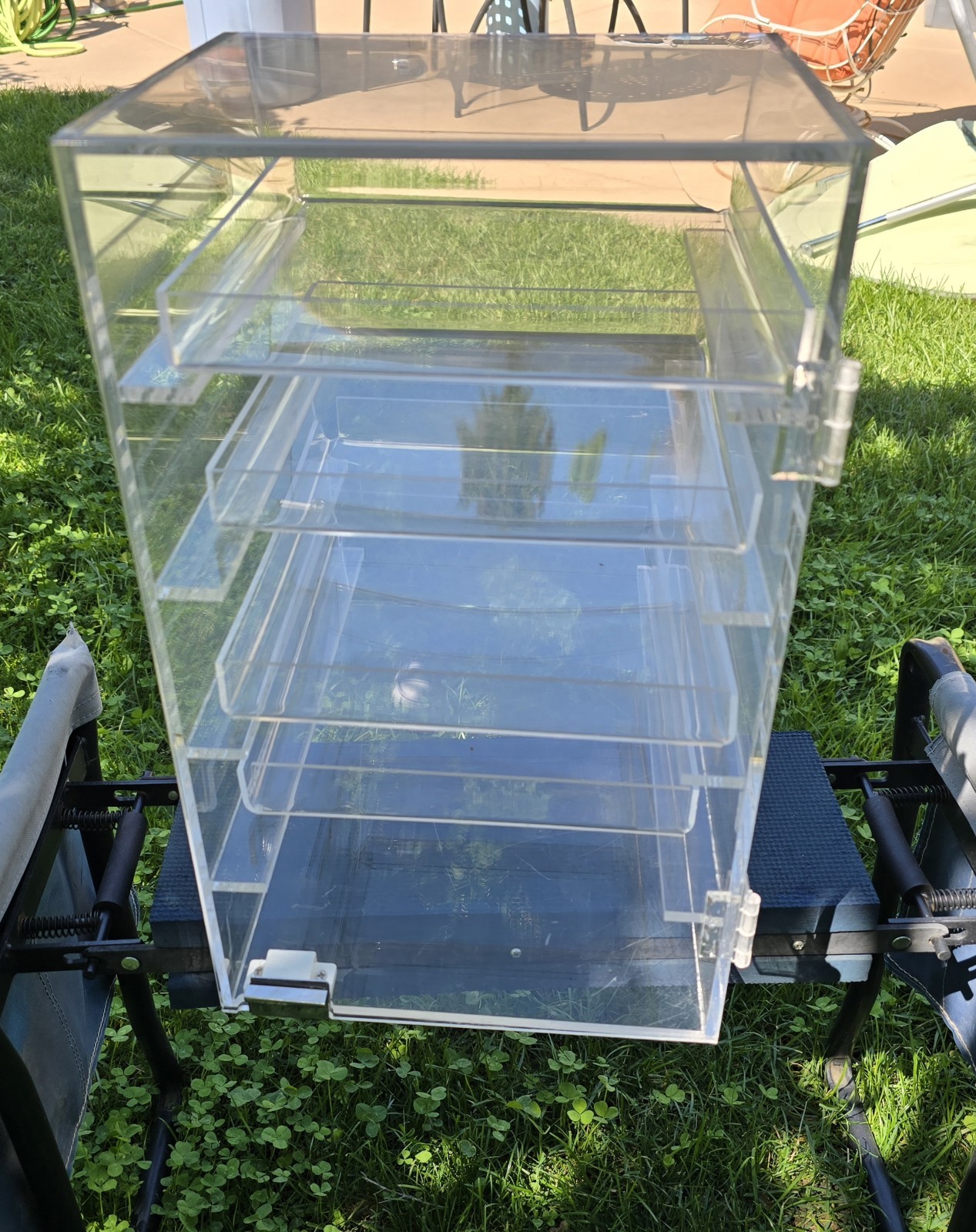 19″ Acrylic Display Case 4 Tier Countertop Bakery Food Cabinet Display Retail