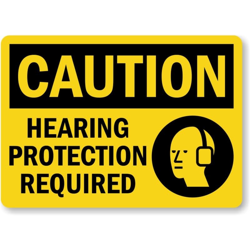 Hearing Protection Caution Aluminum Weatherproof Sign b01856