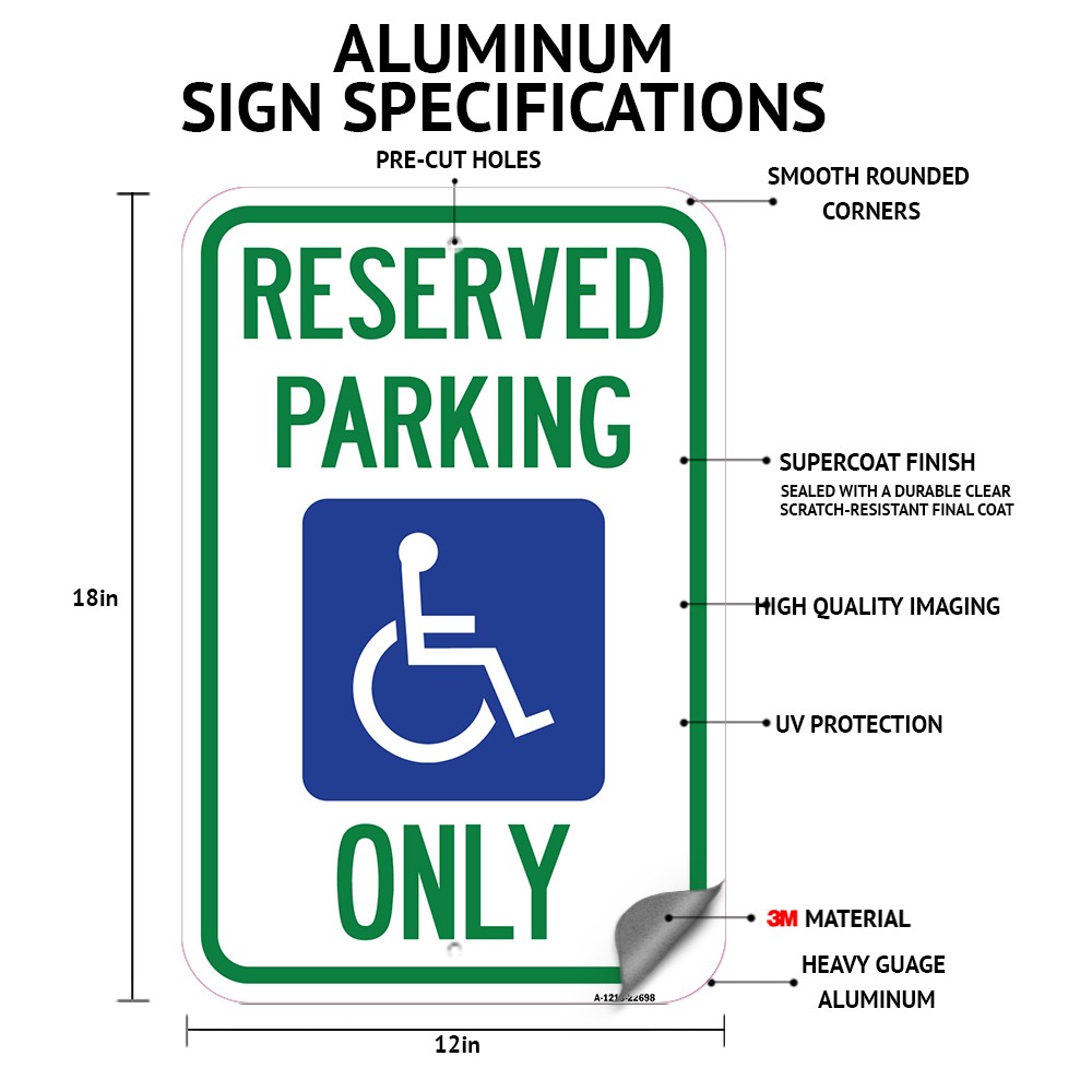 (No Parking Symbol) Within 15 Feet Heavy Gauge Aluminum Parking Sign