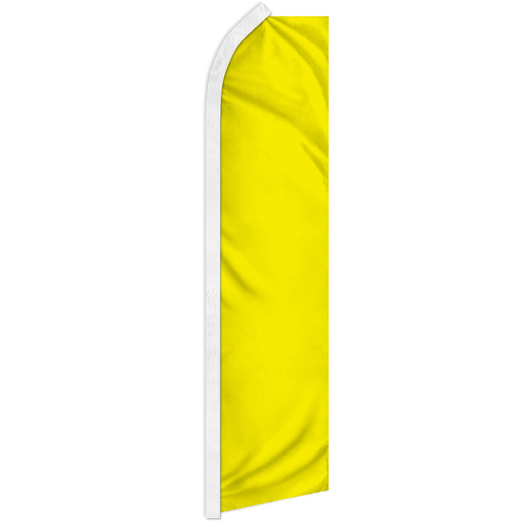 Solid Color Yellow Advertising Swooper Feather Flutter Flag Yellow Flag