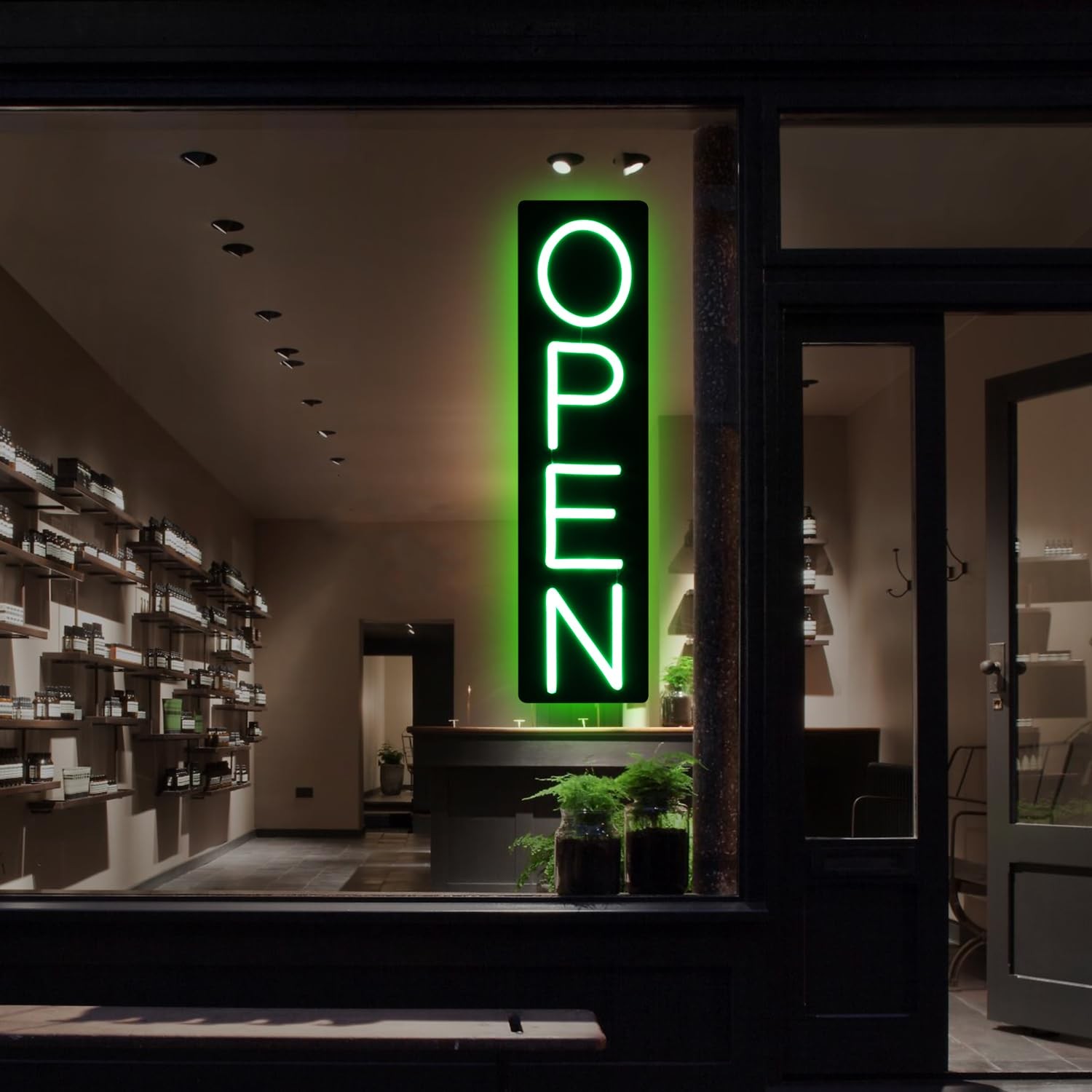 Open Signs for Business 12V/2A Ultra Bright LED Neon Open Sign 16 Inch Lighte…