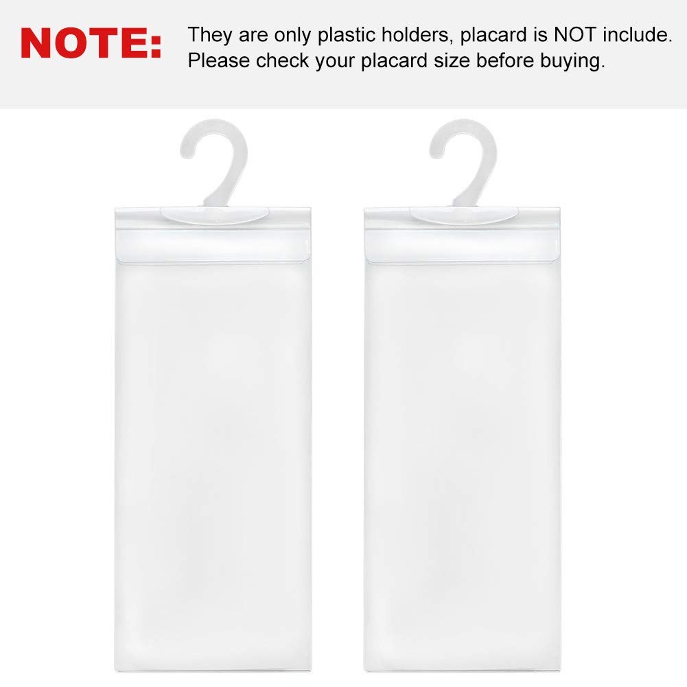 LotFancy Handicap Placard Holder for Auto, Pack of 3, Disabled 3 Pack, Clear