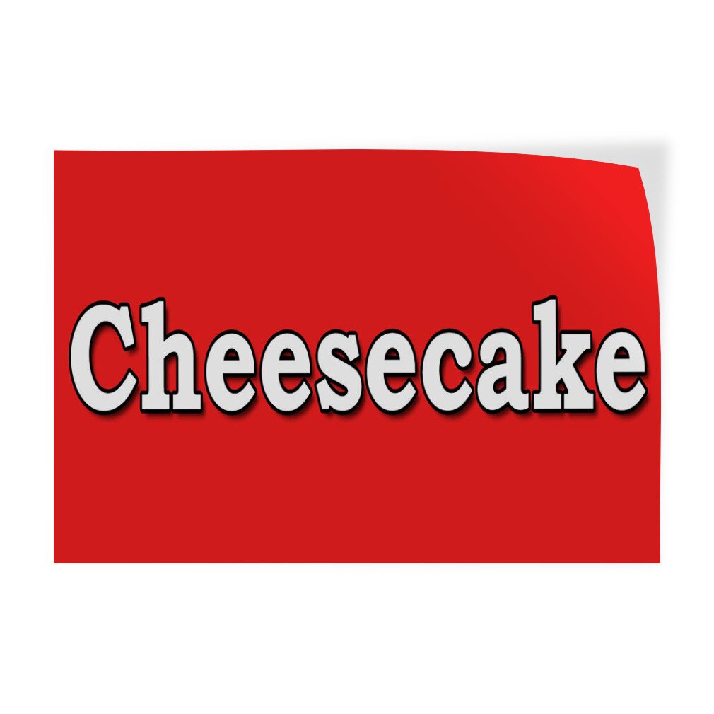 Decal Stickers Cheesecake Food Fair Restaurant Vinyl Store Sign Label