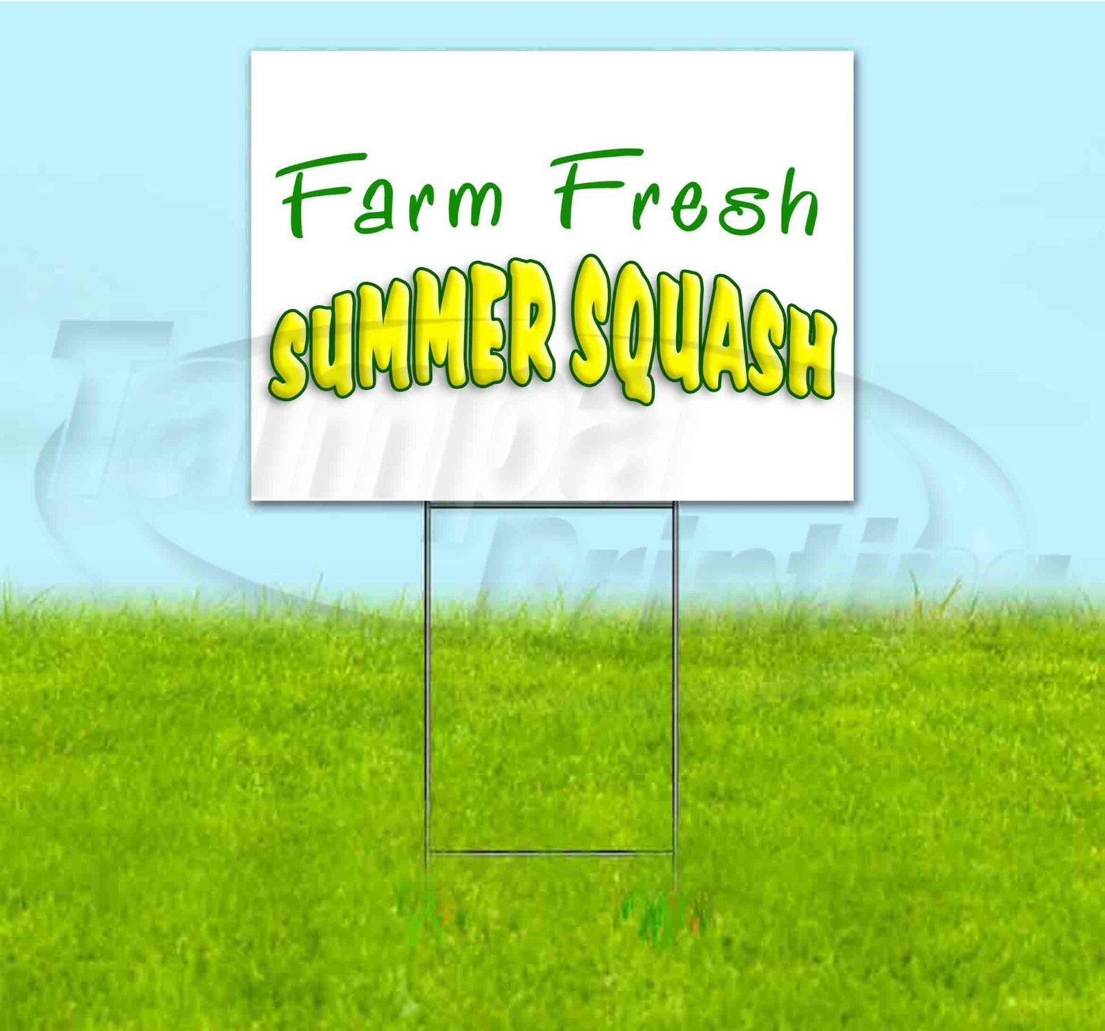 FARM FRESH SUMMER SQUASH 18×24 Yard Sign Corrugated Plastic Bandit Lawn PRODUCE