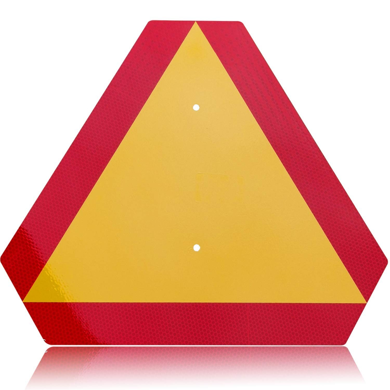 Orange Slow Moving Vehicle Sign,Triangle Sign,SMV sign 14″x16″Aluminum Diamon…