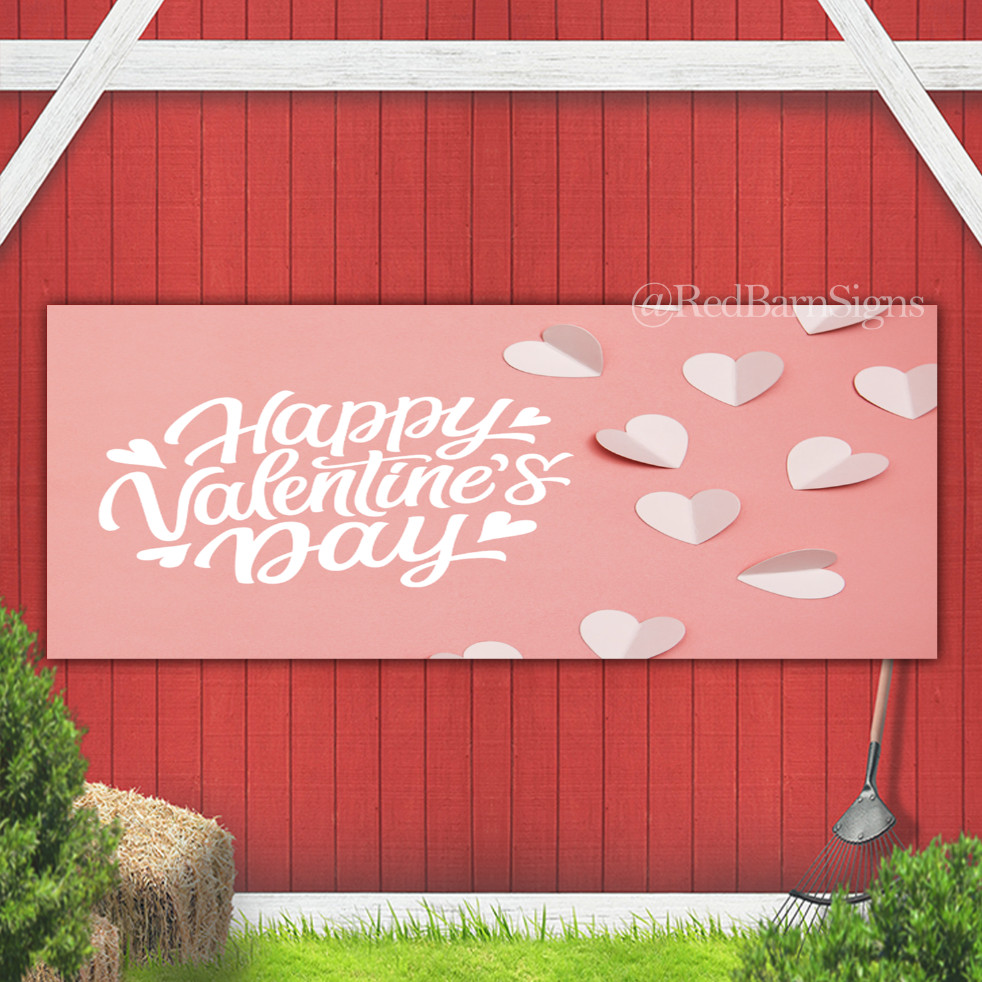 Happy Valentines Day 011 indoor outdoor banner sign