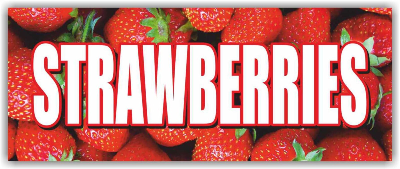 STRAWBERRIES Advertising Banner Vinyl Sign fresh berries fruits farm vegetables