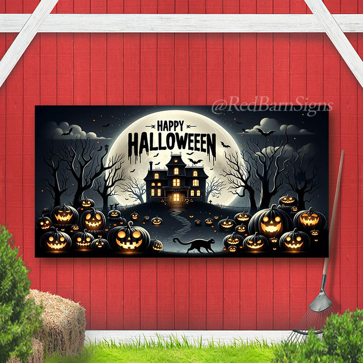 Halloween Outdoor Garage Door Banner 01