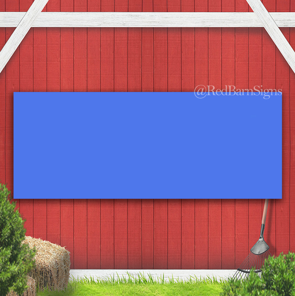 BLANK BLUE Indoor Outdoor Banner Sign with grommets