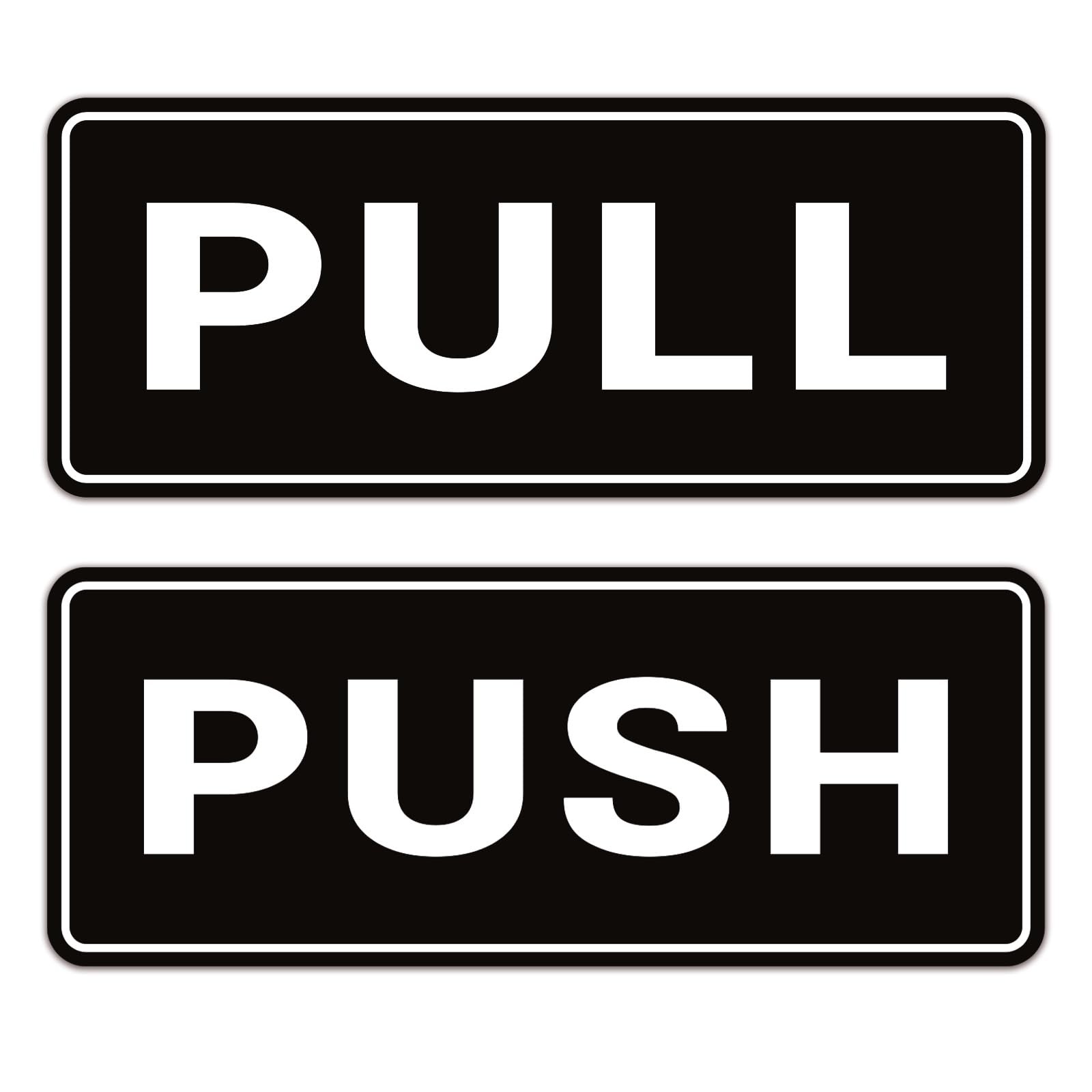 RAMIEYOO Push Pull Sticker Sign,6 Pack Push Pull Signs for Glass Doors and Ot…