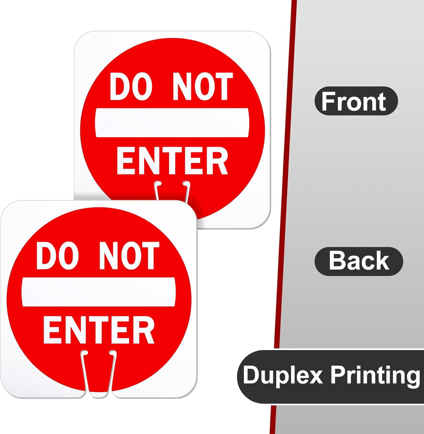 6 Pcs Do Not Enter Cone Traffic Sign 12 X 12 Inches Warning Sign Red and White D