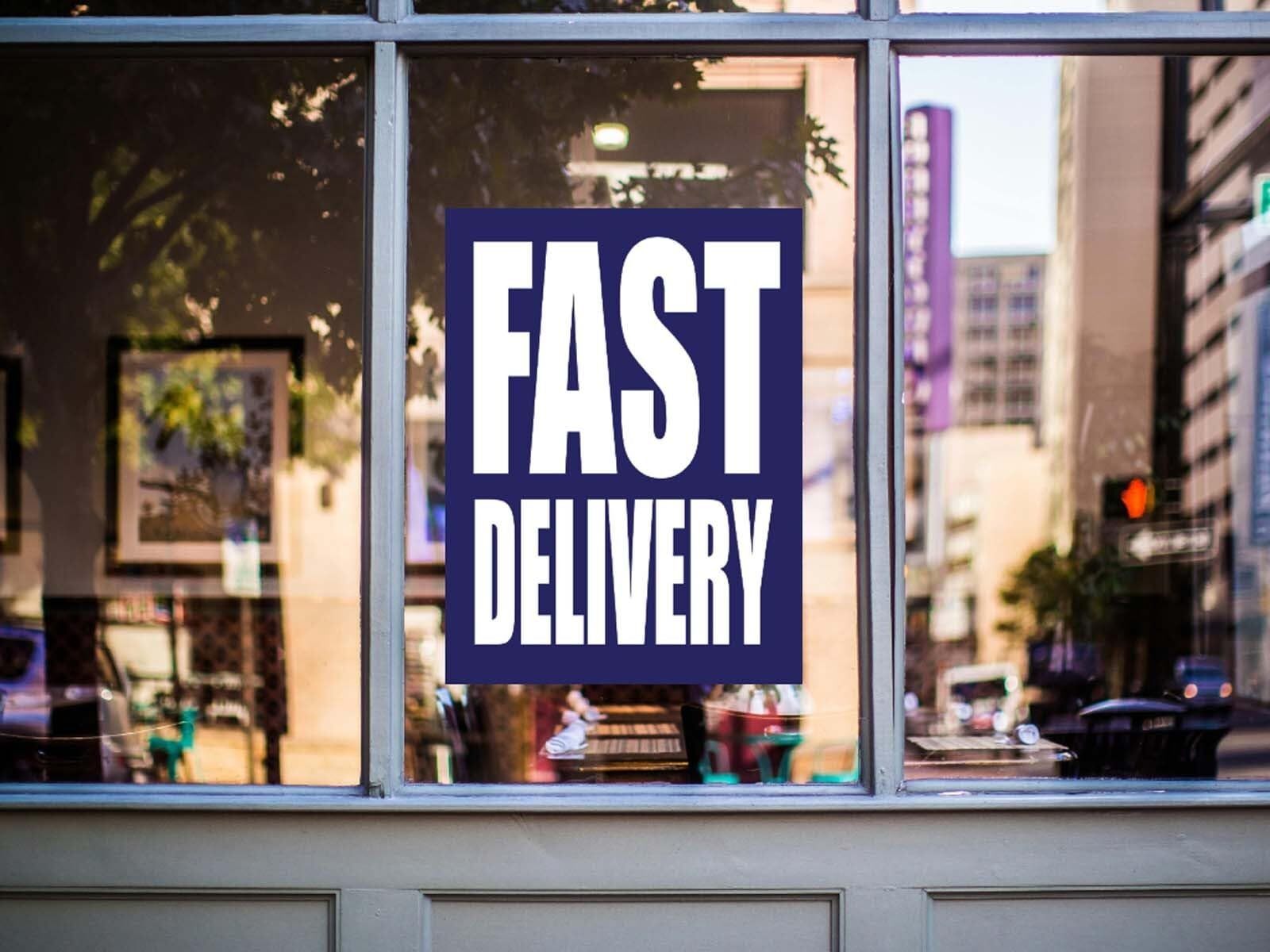 Fast Delivery | Retail Window Display Sign | 18″W x 24″H