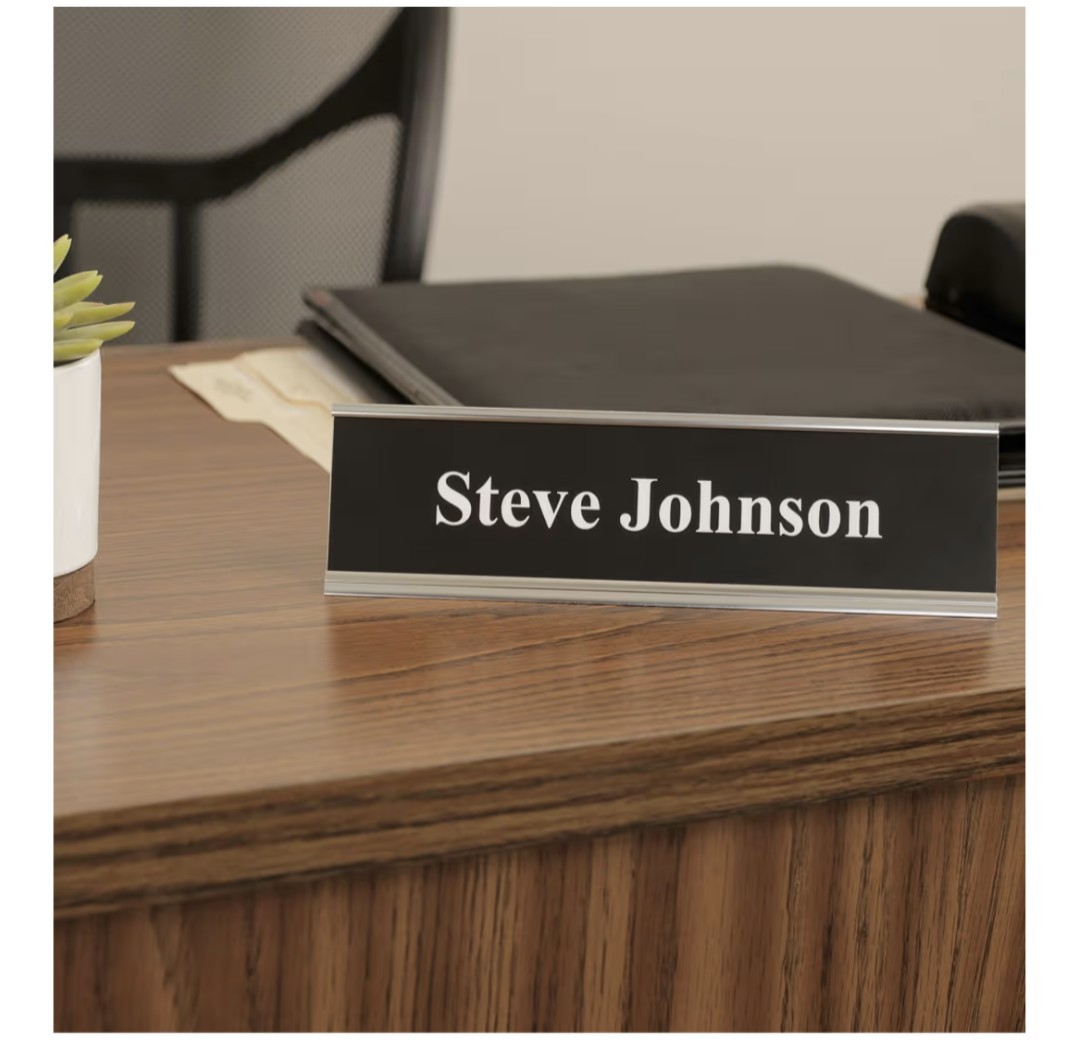 Office Desk Name Plate Holder – 2″ x 8″ / 2″ x 10″ Quantity 1