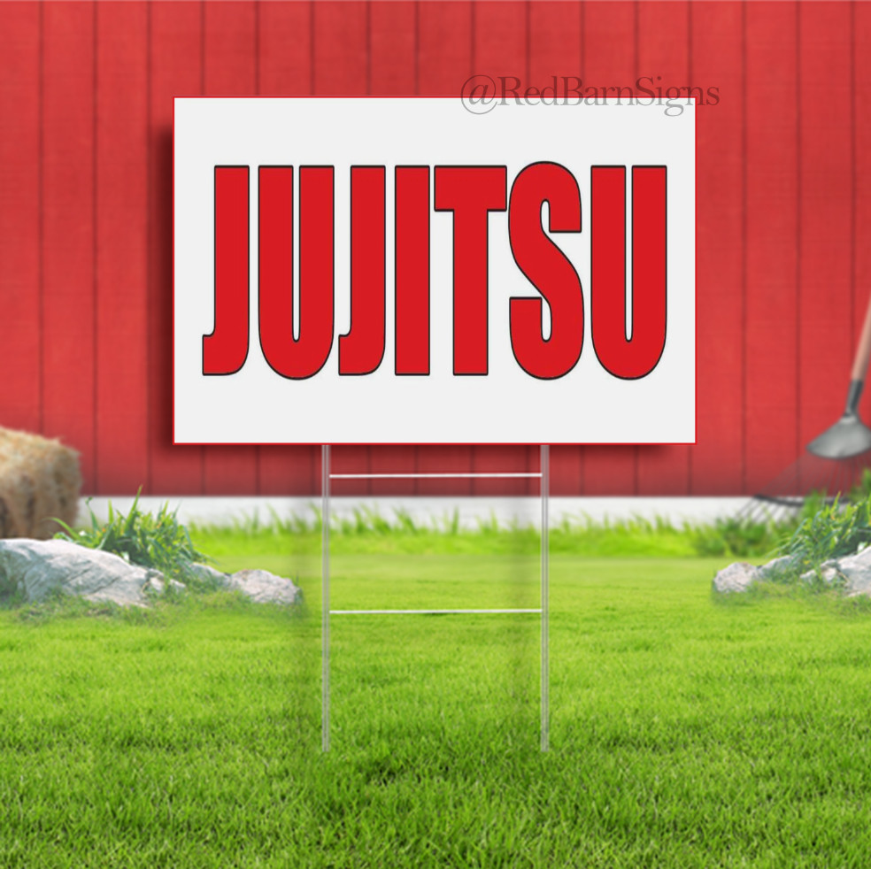 JUJITSU Karate Sambo Workout Martial Arts Indoor Outdoor Yard Sign with metal