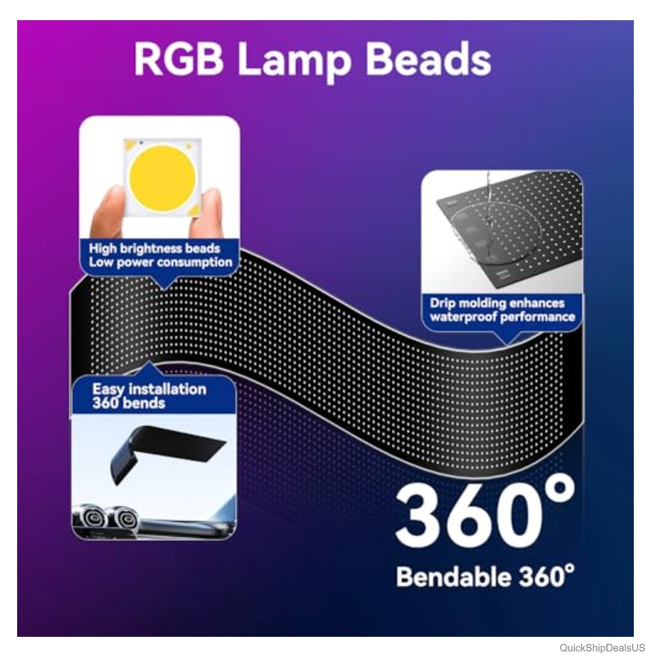LED Sign for Car Windshield Bluetooth APP Control DIY Text Programmable
