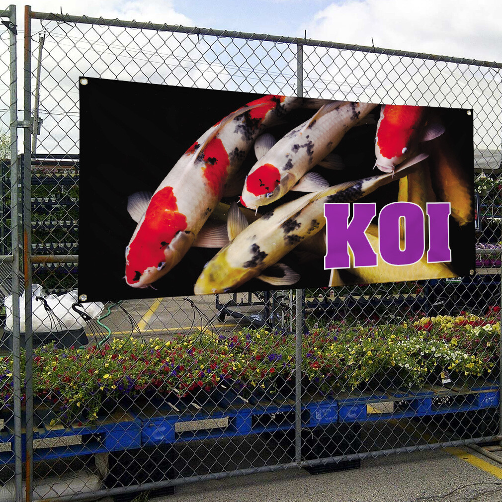 Vinyl Banner Multiple Sizes Koi Outdoor Advertising Printing Business Outdoor