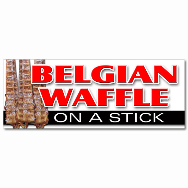 BELGIAN WAFFLE ON A STICK DECAL sticker lolly dough sweets fudge puppies