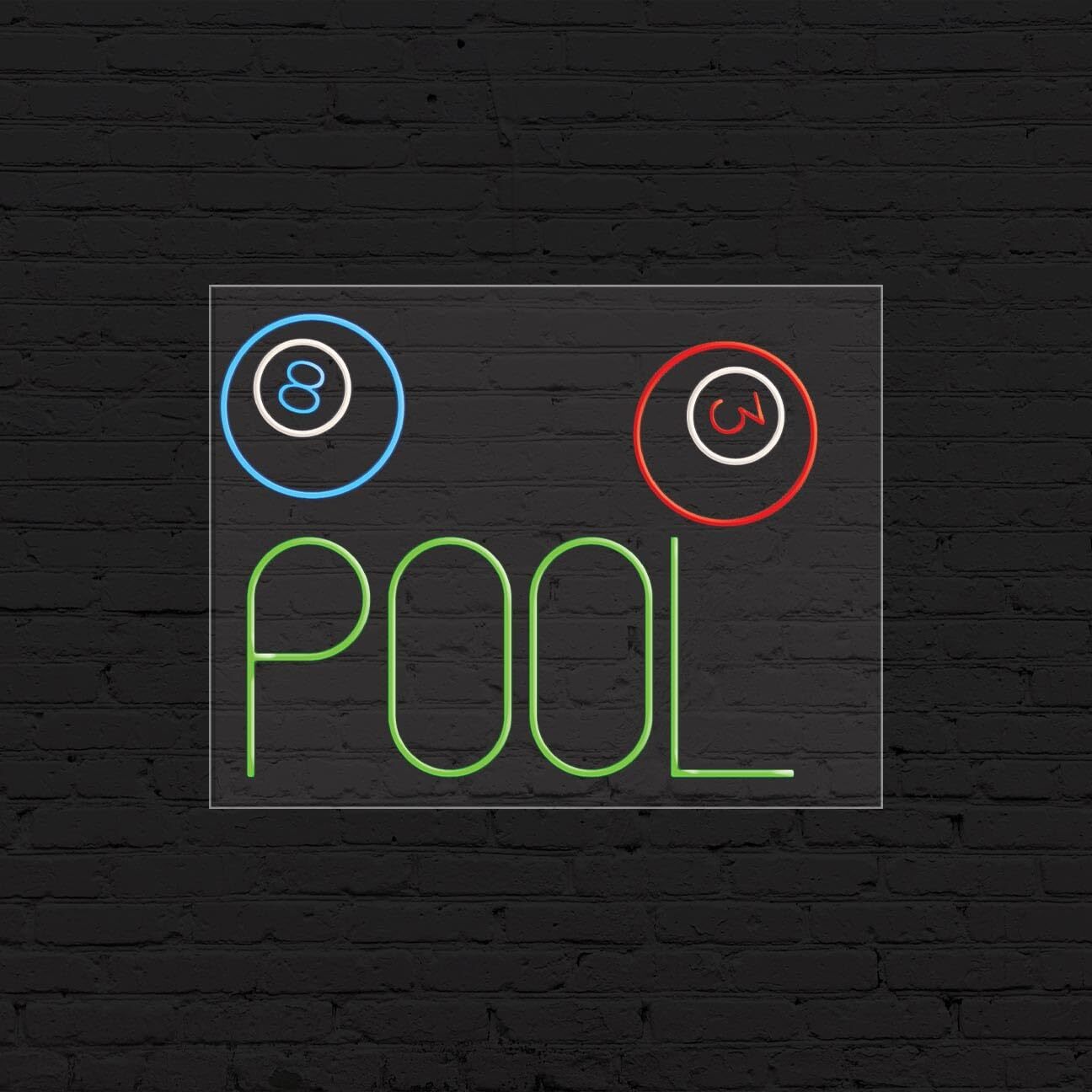 Pool Sign for Business Displays | LED Flex Neon | 31″W x 24″H x 1″D