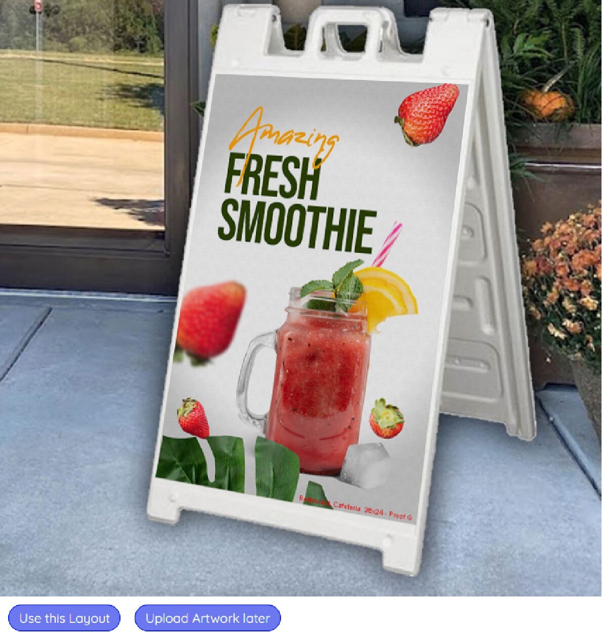 Signicde A-Frame Sidewalk Sign & 2 Plastic Sign Panels 24”x36” Custom Printed