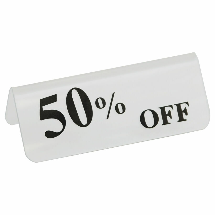12pc Acrylic Sign Countertop Signs Store Sign Message Signs ” 50% OFF ” Sign 3″W