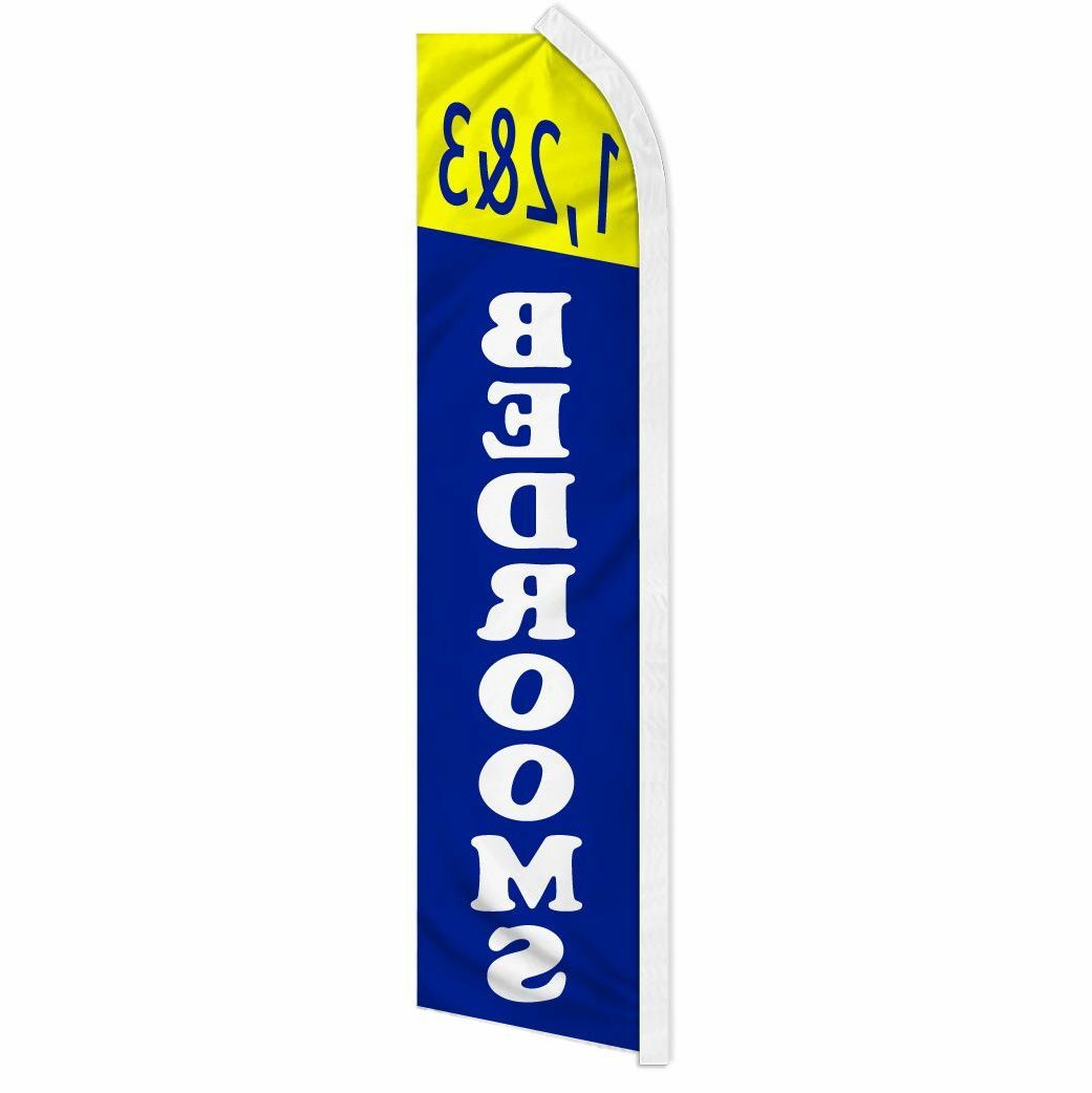 “1, 2 & 3 BEDROOMS” advertising super flag swooper banner business sign
