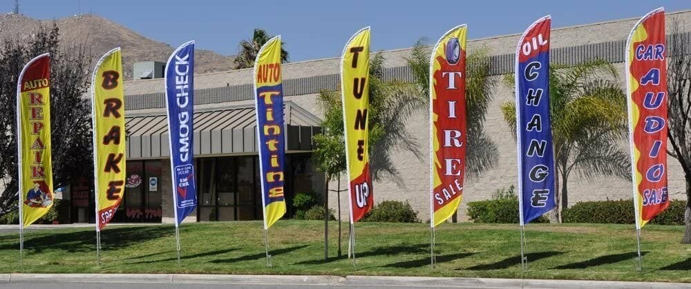 Loans Advertising Feather Banner Swooper Flag Sign with 15 Foot Flag Pole Kit…