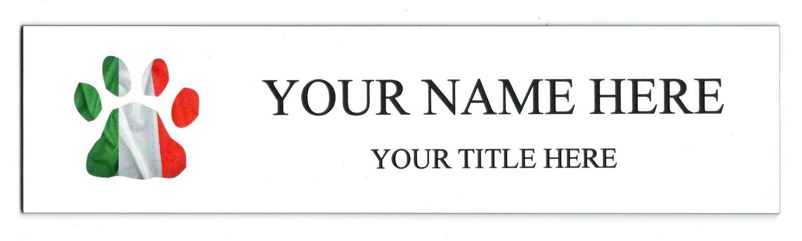 2×8 Desk Name Plate Insert (Holder not Included) Ireland Flag in Paw