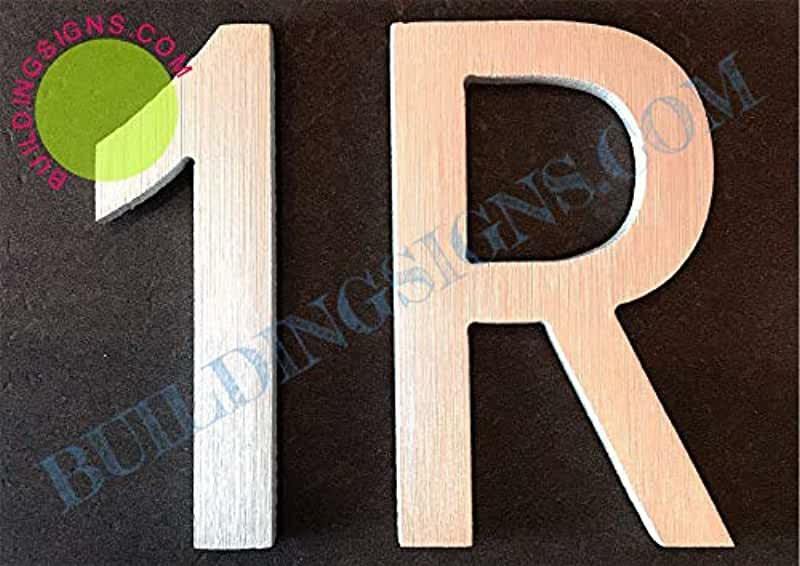 Apartment Number 1R Sign (Brush Silver,, Rust Free, 2.75 inch)….–REF24-1027