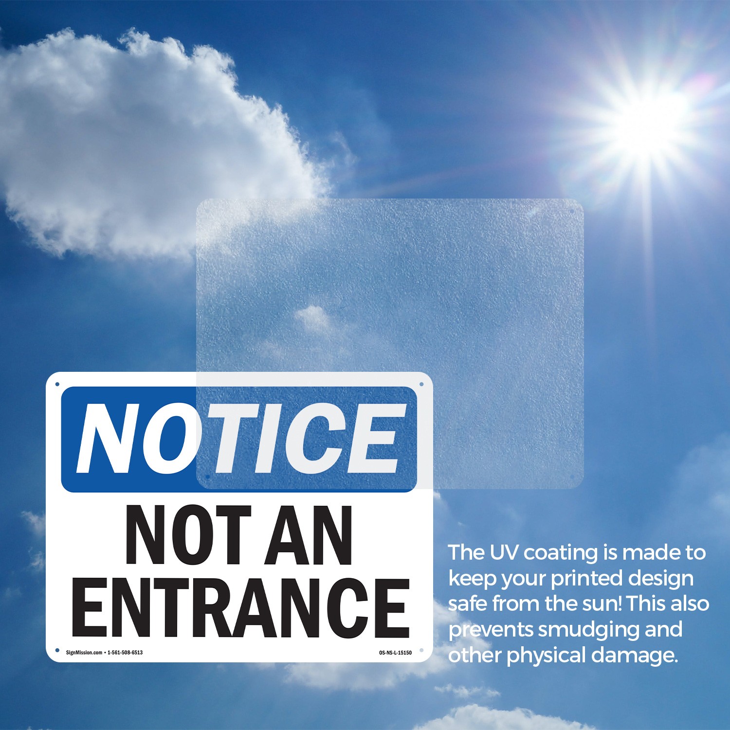 Not An Entrance OSHA Notice Sign Metal, Plastic, Or Decal – 5 or 10 Pack